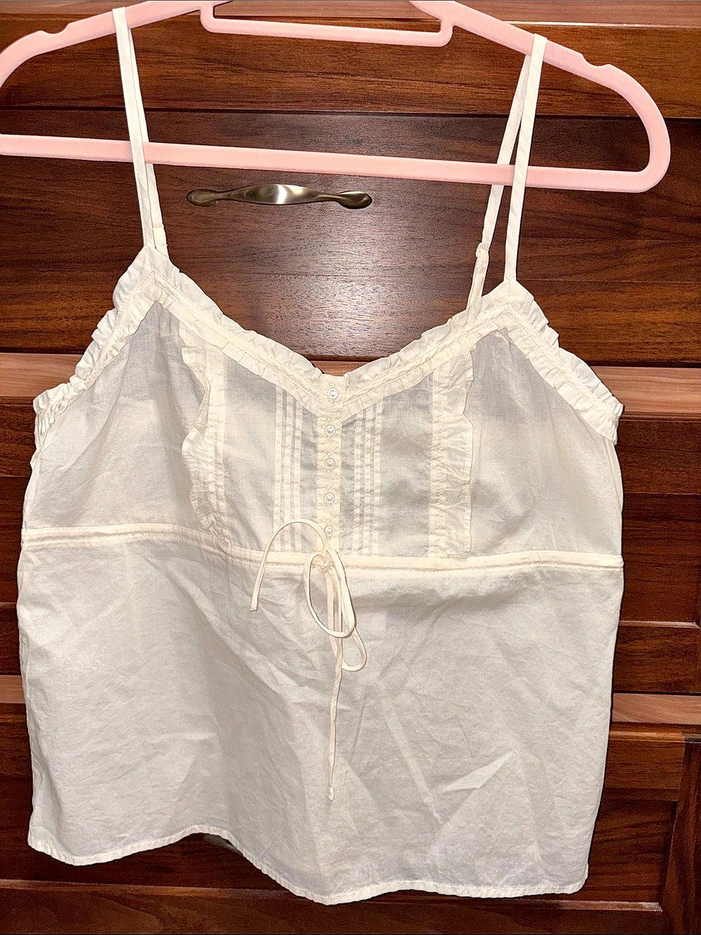 Brandy Melville NWT Cream Lace-Trim Camisole